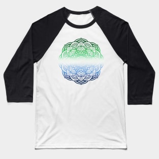 Gradient Gay Male Pride Mandala Baseball T-Shirt